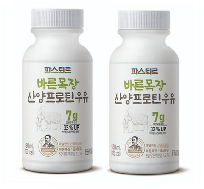 파스퇴르 바른목장 산양프로틴 우유, 180ml, 6개