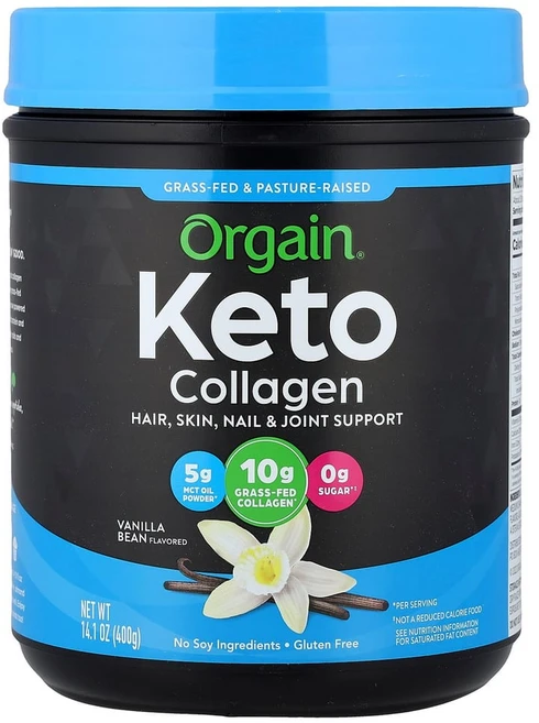 올게인 케토 콜라겐 단백질 분말 바닐라빈 400g(14.1oz), OGA00738, 1개 - 쿠팡