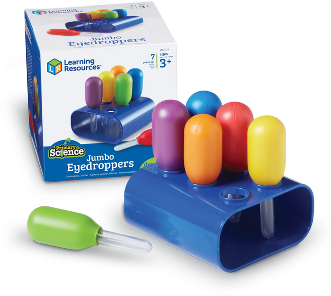 러닝리소스 LER 2779 유아용 대형스포이드(6개) 과학 실험실 놀이 학습 완구 첫과학시리즈, 1개