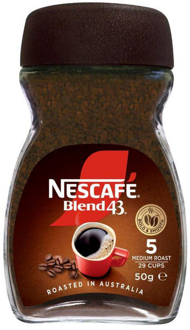 호주 네스카페 Nescafe Blend 43 Instant Coffee 블랜드 43 인스턴트 커피, 6개, 1개입