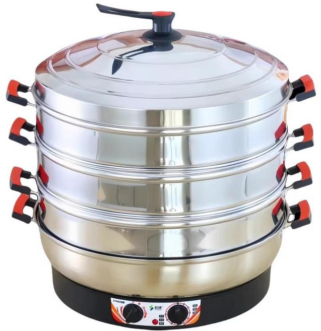 업소용 대형 전기찜기 속도 스텐 찜기 전기 만두 47cm C 3단, 40cm A, 40cm A