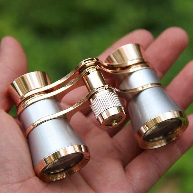 에센바흐 오페라 글라스 44691 흰색/금도금/체인 안경식 44601 독일산 독일, E. 금도금 실버 체인