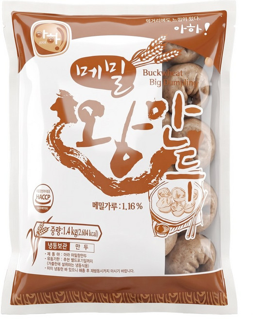 아하 메밀 왕만두 1.4kg, 1개