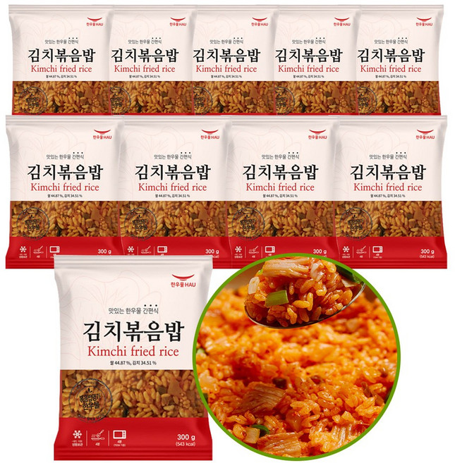 [도도나몰] 한우물 김치 볶음밥, 10개, 300g