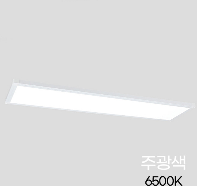 비츠온 LED 심플 직하 무타공 led 평판등 50W 1285x320mm, 화이트 + 주광색