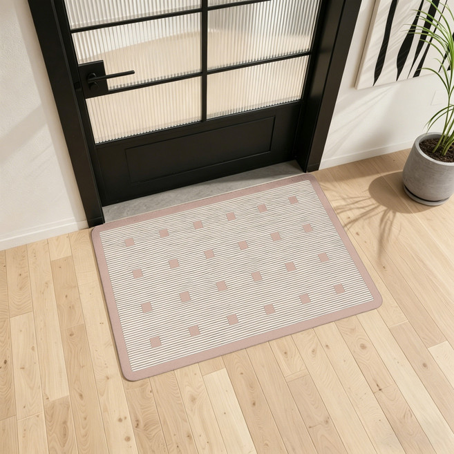 SoftDiary 빨아쓰는 규조토 욕실 발매트 흡수력 좋은 화장실 욕실매트 대형, 베이지, 1개