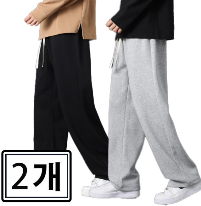 Swygsqql 1+1 일자 와이드 남여공용 편의점바지 스빅사이즈 작업바지