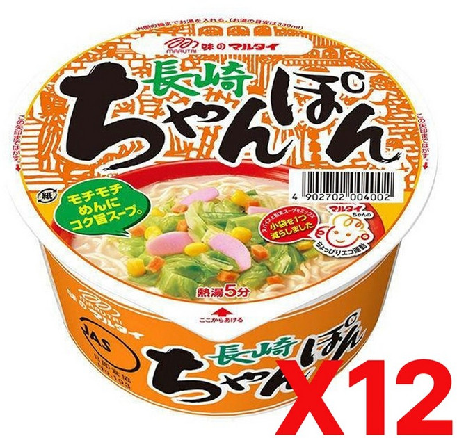 일본 컵라면 마루타이 나가사키 짬뽕 93g 12개