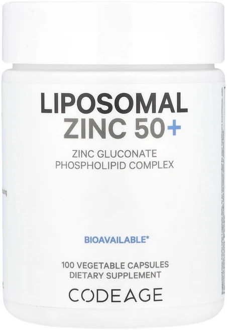 코드에이지 리포소말 아연 50 비건 100 캡슐, 100정, 4병 - 쿠팡