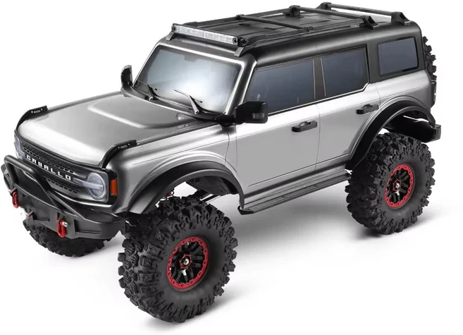 재고 있음 Wltoys 1/10 104020 RC 자동차 브론코 전동 윈치 장착 전문가용 RC 4x4 오프로드 클라이밍 차량, 01 Silver-Standard