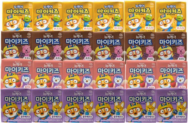 뉴케어 마이키즈 150ml 4종 블루베리6 바나나6 딸기 6 초코6, 24개