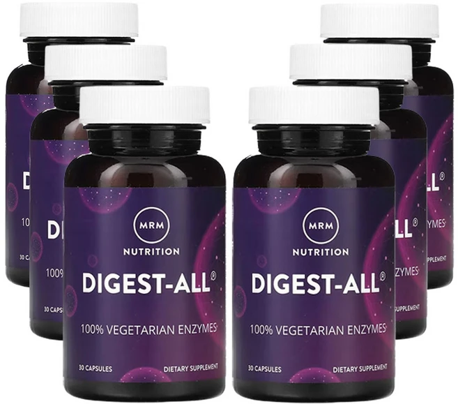MRM뉴트리션 다이제스트-올 캡슐30정, 성인남녀공용, 알약/캡슐, 6팩, 30정 - 쿠팡