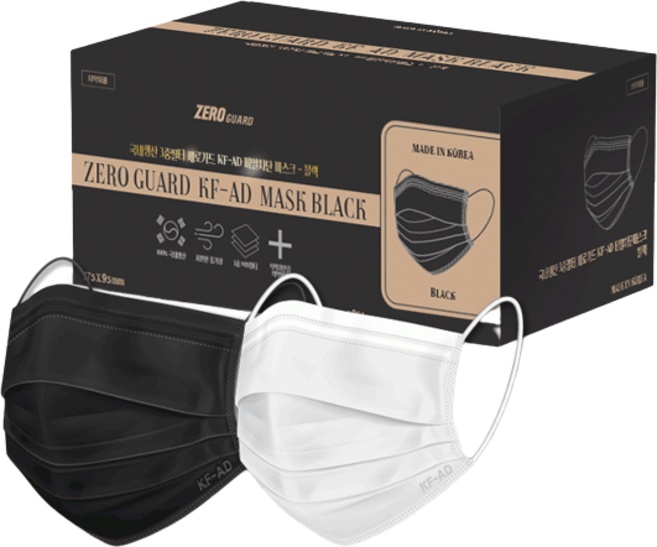 덴탈마스크 국내산 일회용 KFAD 블랙 3중 50매, 50개입, 1개
