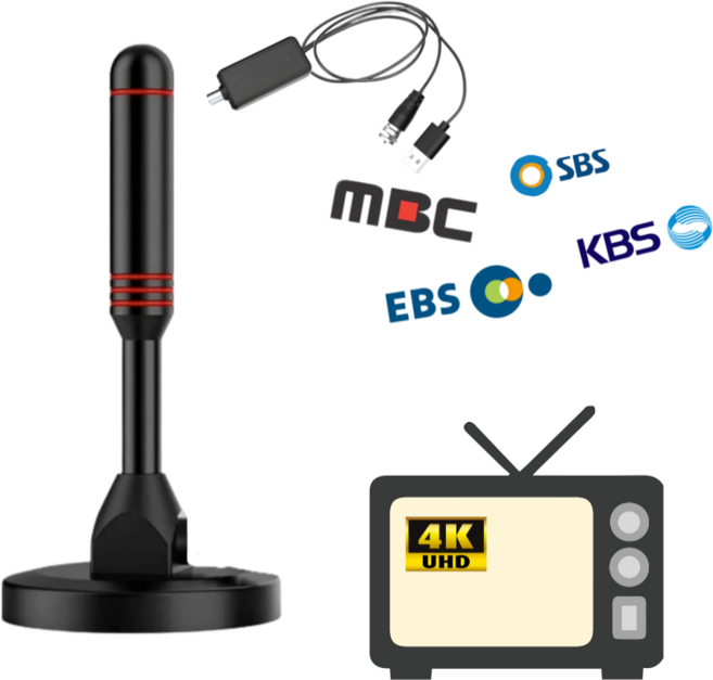 퓨어퍼스트 지상파 UHD TV 안테나, 자석형, 1개