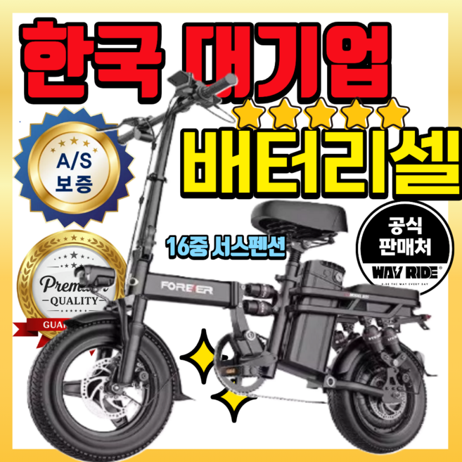 웨이라이드 한국 배터리 접이식 전기자전거 고출력 48V 400W USB 핸드폰 충전 거치대 NFC 카드 시동 다중 서스펜션, 35AH 140KM, 알루미늄 합금