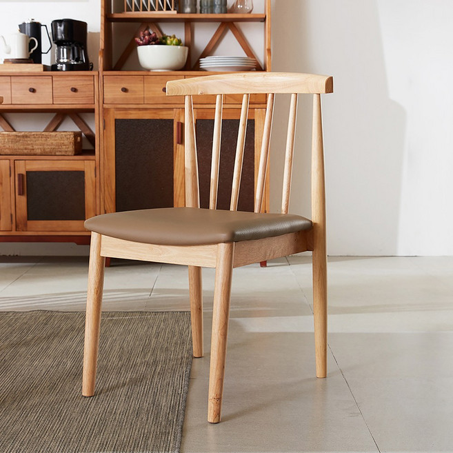 소티디자인 보나르 원목 식탁의자 (2개), 내추럴, 1세트