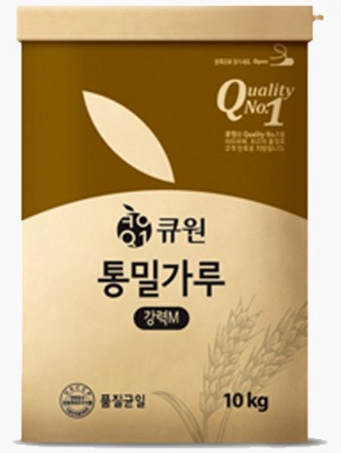 큐원 통밀가루 강력M, 10kg, 2개