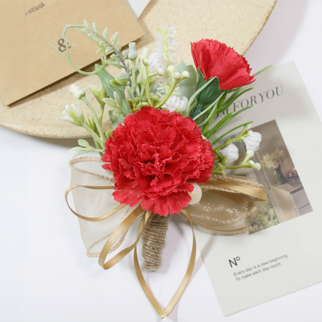 꾸기하우스 카네이션 코사지 브로치 어버이날 스승의날, 1개
