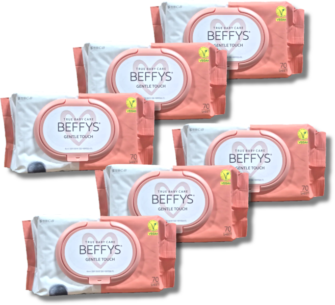베피스 젠틀 터치 물티슈 캡형 70매 6개, 336g