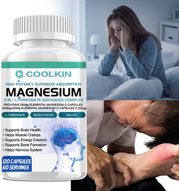COOLKIN 高效吸收鎂 L-蘇糖酸鹽複方膠囊, 120 CAPSULES