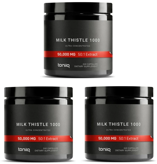 Toniiq 토니크 밀크씨슬 1000mg 240캡슐 x3, 240정 - 쿠팡