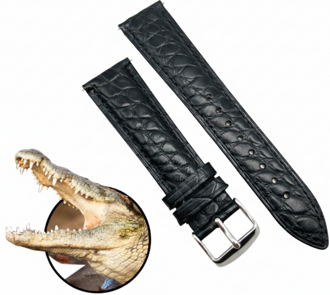 프리미엄 악어가죽 시계줄 스트랩 고급 퀵릴리즈 남성 여성