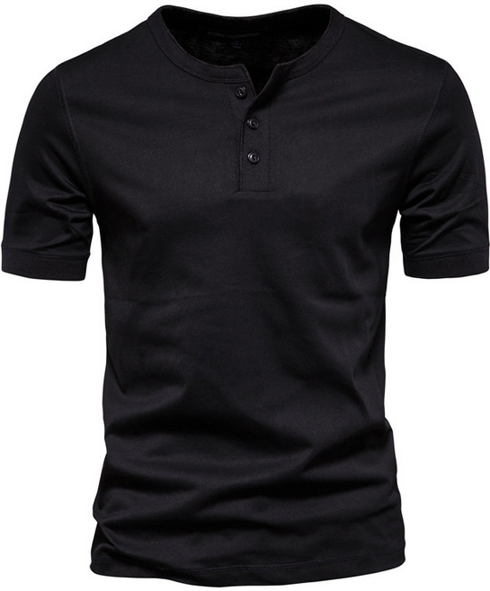 [EARON] 3버튼 프리미엄 코튼 베이직 반팔 티셔츠