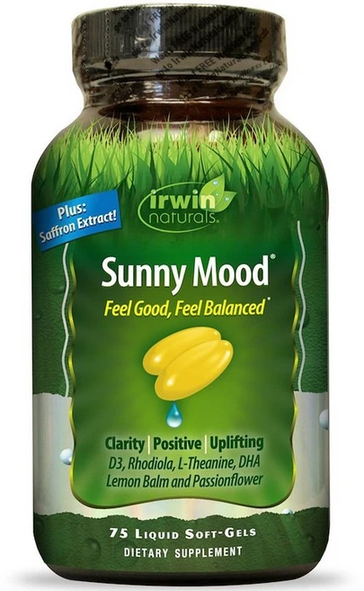 Irwin Naturals 써니 무드 75 액상 캡슐, 1개, 75정 - 쿠팡