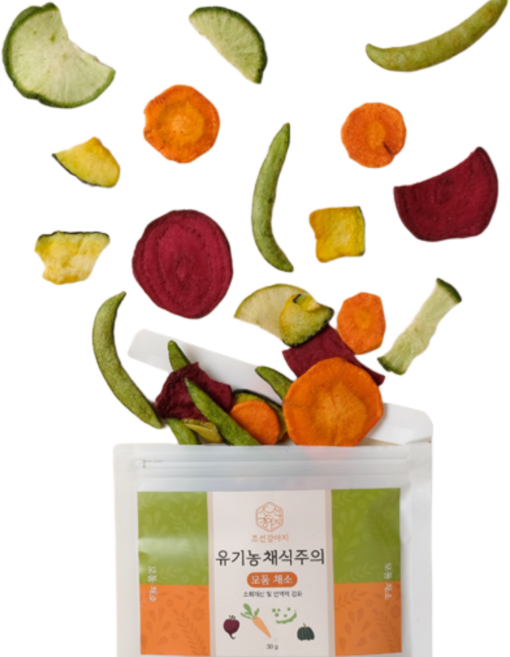 조선강아지 유기농 채식주의 강아지 비건 간식, 1개, 100g, 모둠채소