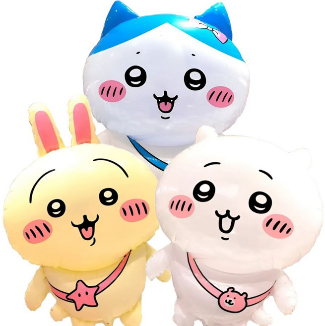 루미팝 치이카와 대형 풍선 은박 호일, 1세트, 혼합3종