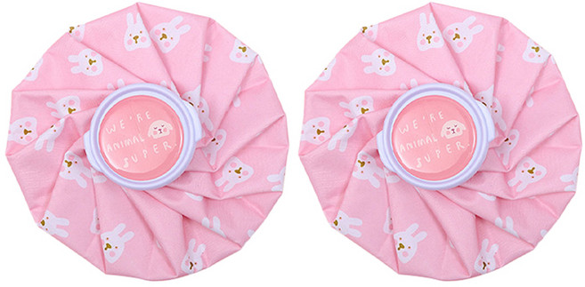 투데이리빙 1+1 냉온 찜질 주머니 얼음 찜질팩 온찜질 냉찜질 골프 얼음팩 야외 스포츠 운동 주머니팩, R99946P(핑크, 중 (21cm), 2개