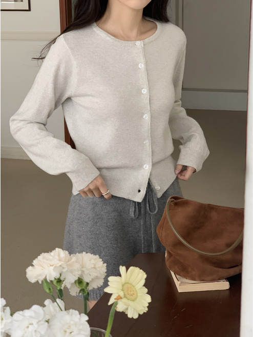 민니 울 기본 베이직 가디건 5color