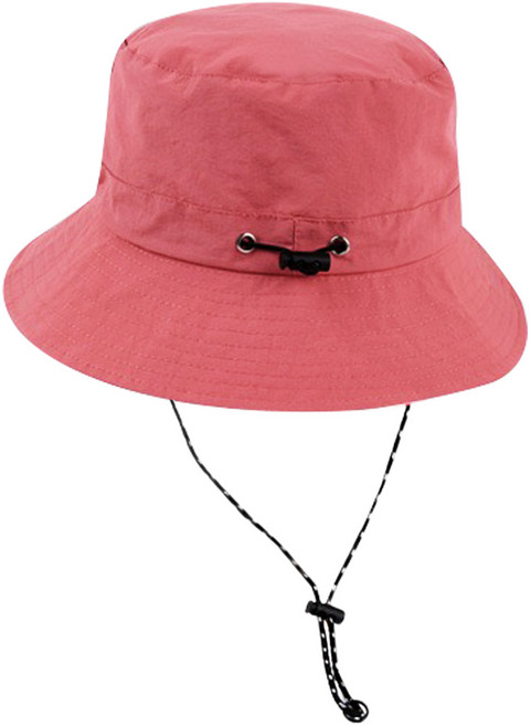 믹스MICS 남녀공용 넓은챙 골프 등산 벙거지 모자 썬캡 방수 접이식 수납 턱끈 스트랩 여성 남성 캠핑 낚시 아웃도어 사파리 버킷햇 모자, 레드(Free Size)