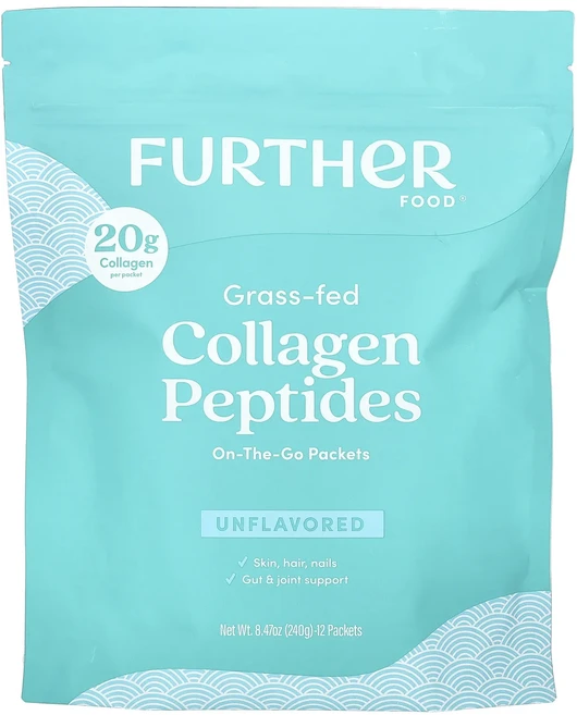 너무좋습니다 Further Food 목초 사육 콜라겐 펩타이드 무맛 12팩 각 20g(0.71oz) 어깨를언제나 활짝펴세요, FurtherFood목초사육콜라겐펩타이드무맛12팩각20 - 쿠팡