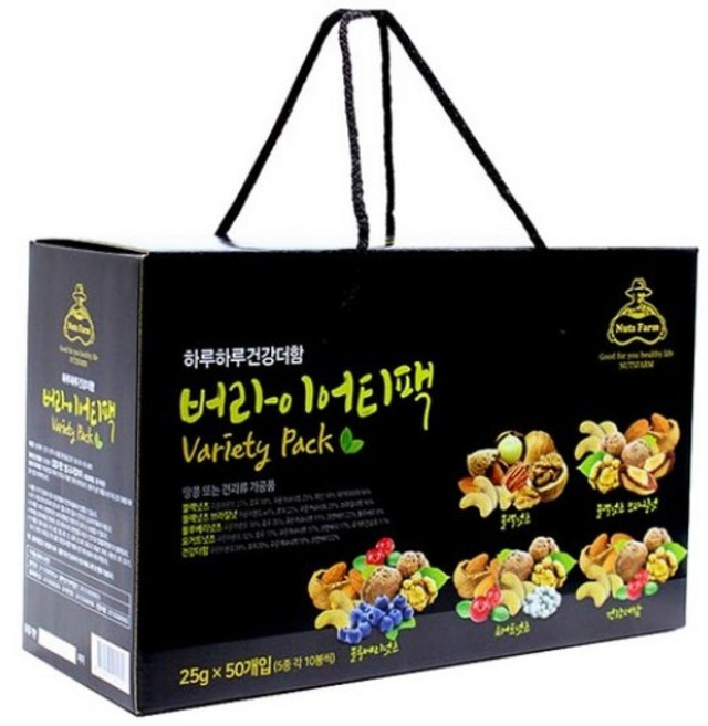 넛츠팜 하루하루 건강더함 버라이어티팩 견과세트 1.25kg, 3개