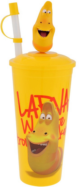 피규어 스탬프보틀 (라바 캐릭터 엘로우), 1개, 660ml, 엘로우