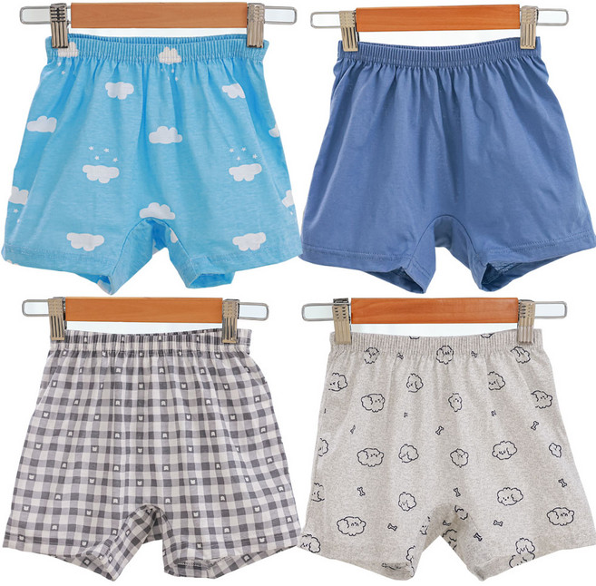 국산 순면100% 트렁크 사각팬티 4종세트 / 남아 여아 주니어 성인 남성 여성용