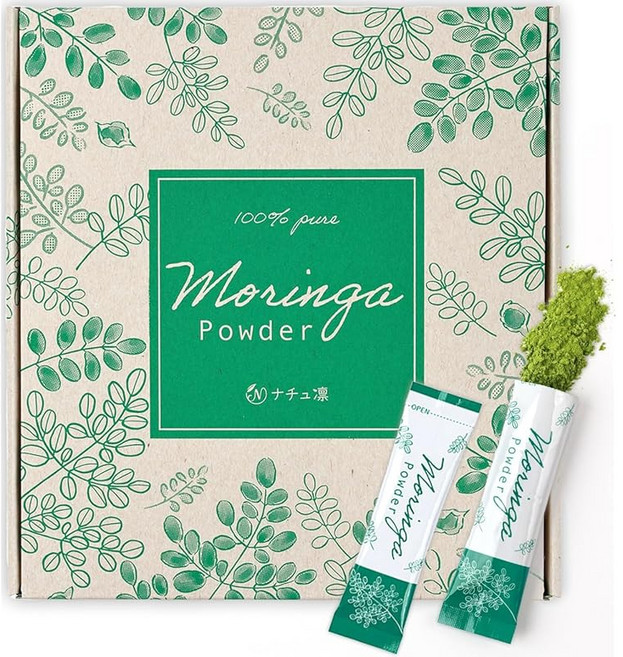 [가고시마현산 무농약] 모링가 100% 파우더 무첨가 2g×30포 스틱 국산 슈퍼 푸드 분말 moringa powder 마룬가이 와사비노키 녹즙 보충제 보충, 1개