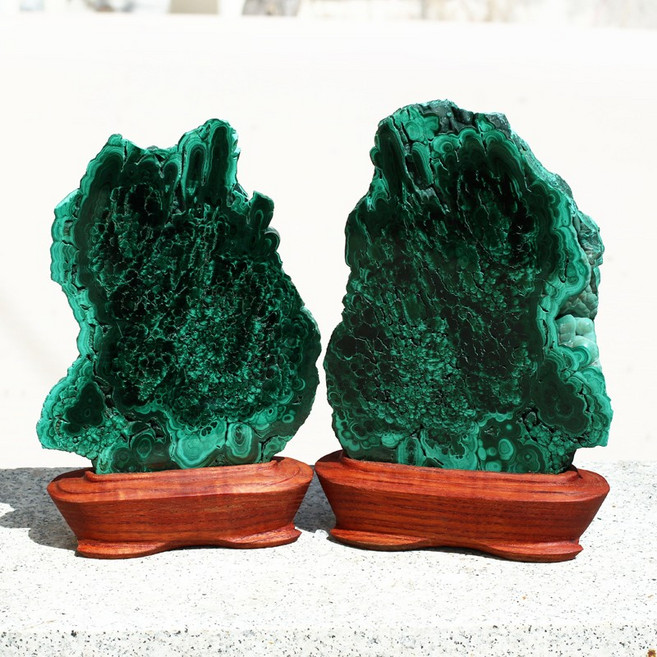 힐링젬 천연 공작석 그린 말라카이트 집들이선물 관상용 원석