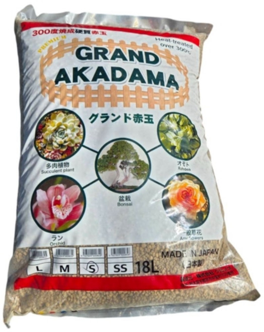 GRAND AKADAMA 高級赤玉土 18L 園藝介質, 1個, 粗粒L(10~15mm)18L