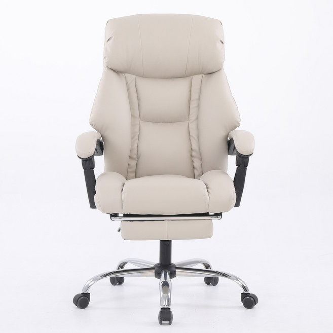 체어스토리 메이 침대형 발받침 중역 사무용 의자, 베이지