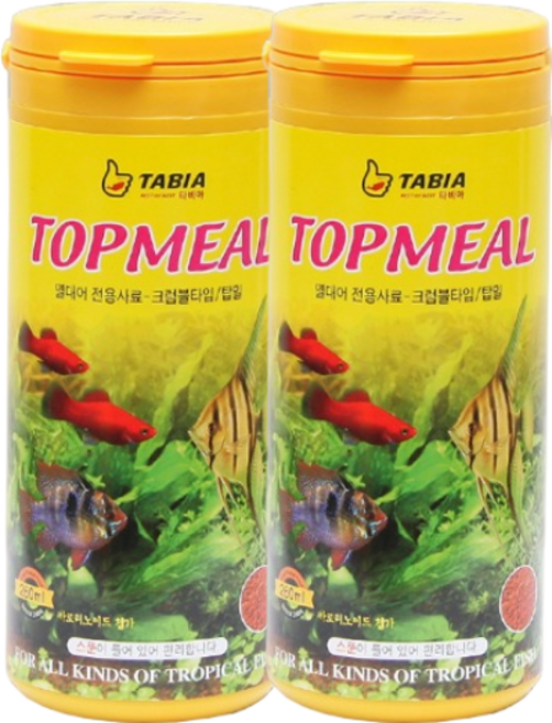타비아 탑밀 소형어사료, 260ml, 2개