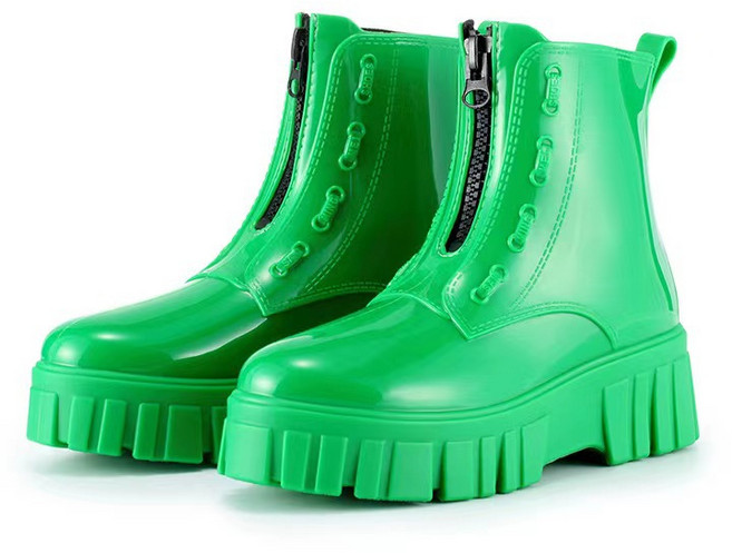 스토리원 여성 심플 프론트 지퍼 워커 레인부츠 SH-R22055