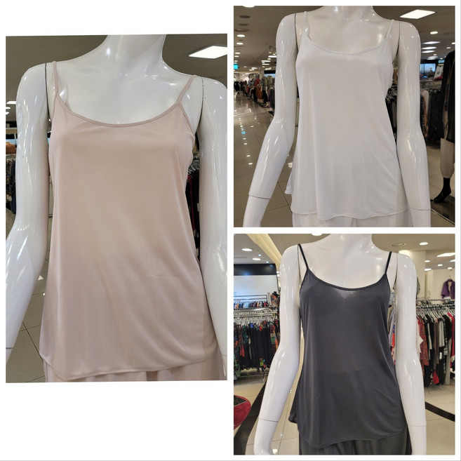 [쇼핑점] 비비안 보들보들 스무스한 터치감 베가스무스 수입원단 데일리 민소매 끈조절 캐미솔 CS0498