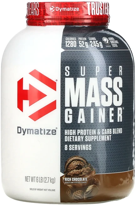새해 건강을 선물하세요 Dymatize 슈퍼 매스 게이너 (Super Mass Gainer) 리치 초콜릿 6 파운드 (2.7kg) 특별관리진행, Dymatize슈퍼매스게이너SuperMassGainer, 2.7kg, 1개 - 쿠팡