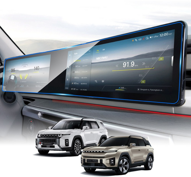 더뉴 토레스 토레스EVX 보호필름 페이스리프트 네비게이션 디스플레이 풀커버, 파노라믹 디스플레이 (고화질), 더뉴 토레스 (24년5월~현재)