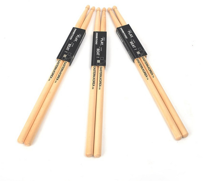 이스턴 고급 하드 메이플 원목/ 드럼스틱 5A 5B 7A 드럼채, 5세트