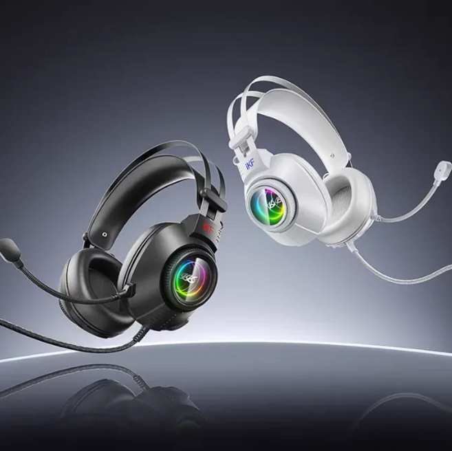 iKF G11 유선 게이밍 헤드셋 7.1사운드 헤드폰 탈착마이크포함 RGB램프 ENC노이즈캔슬링 일체제어 트루펙트신상, 블랙, G11 3.5mm버전