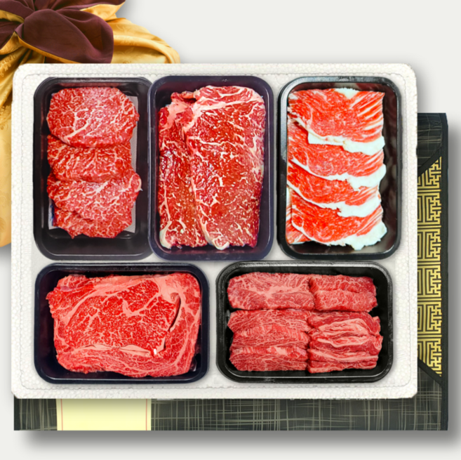 [투뿔 구이용] 마장동 명품 한우선물세트 1++ 소고기모듬세트, 1세트, 900g