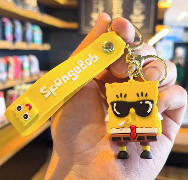 스폰지밥 키링 뚱이 키링 카 액세서리 미니 귀여운 피규어 캐릭터 키링 스폰지밥 가방고리 뚱이 가방고리 스폰지밥 카홀더폰지밥 키링 뚱이 키링 카 액세서리 미니 귀여운 피규어 캐릭터